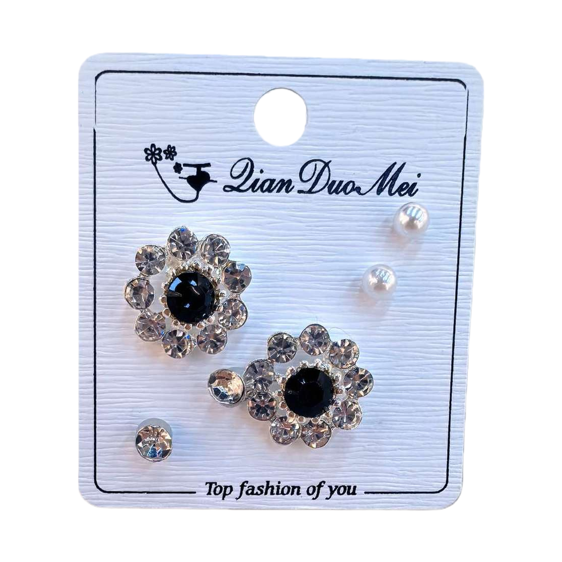 White card earrings, fashionable and simple stud earrings, light luxury design earrings Item Picture