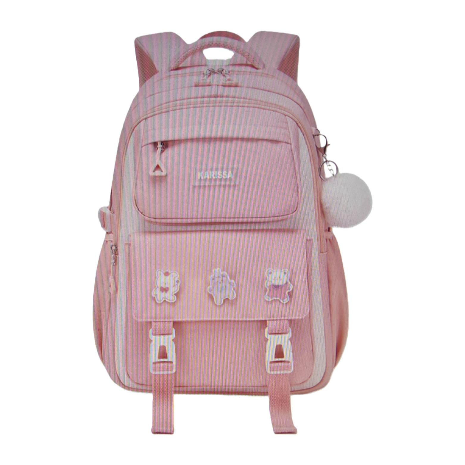 This pink backpack is a fashionable, versatile, lightweight and large-capacity student commuting and casual backpack for women Item Picture