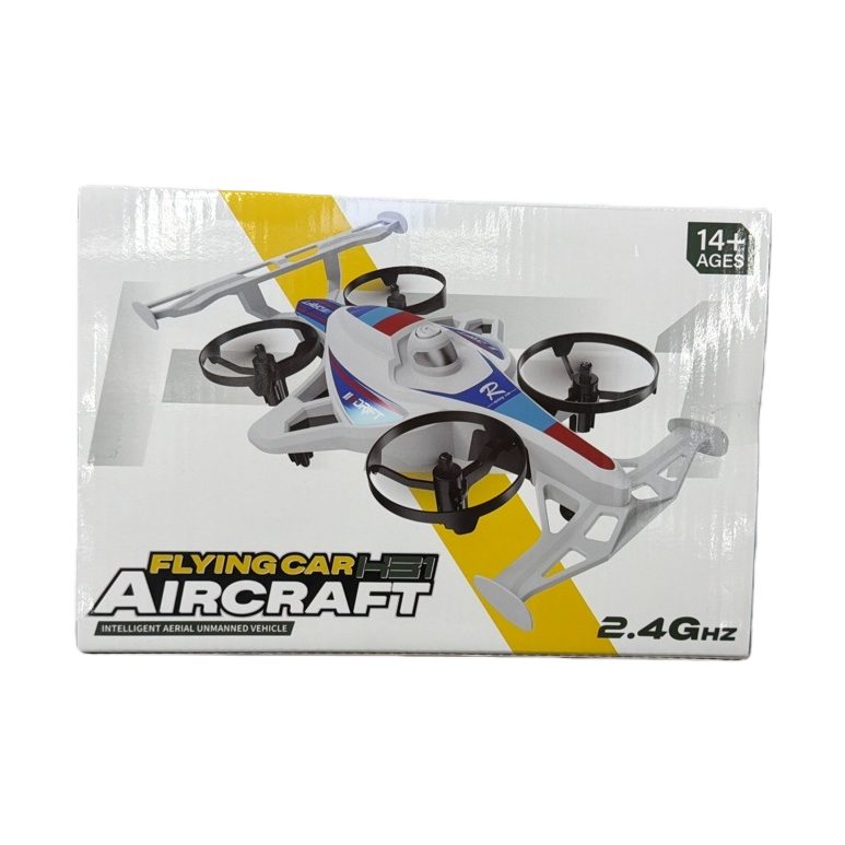 White packaging box, flying car, drone toy, children's educational remote control model Item Picture