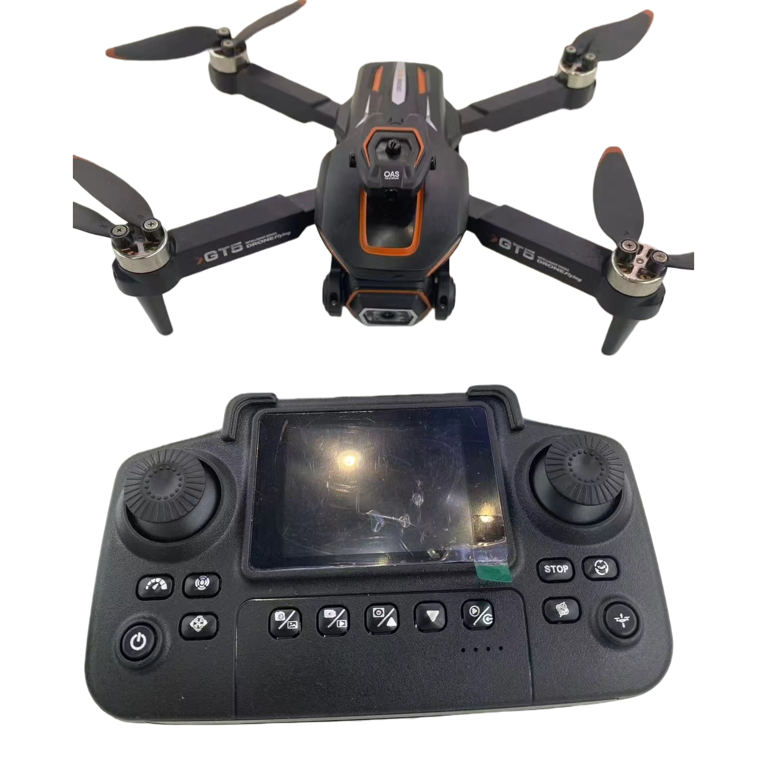 Black drone remote control set, high-definition aerial photography, stable flight, intelligent remote control Item Picture