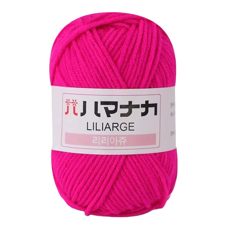 Hand-woven decorative wool balls in rose red Item Picture