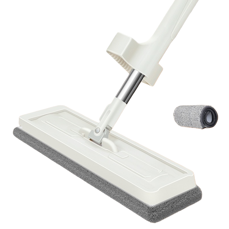 White flat mop, a household hand-washable rotating mopping wonder, detachable MOP Item Picture
