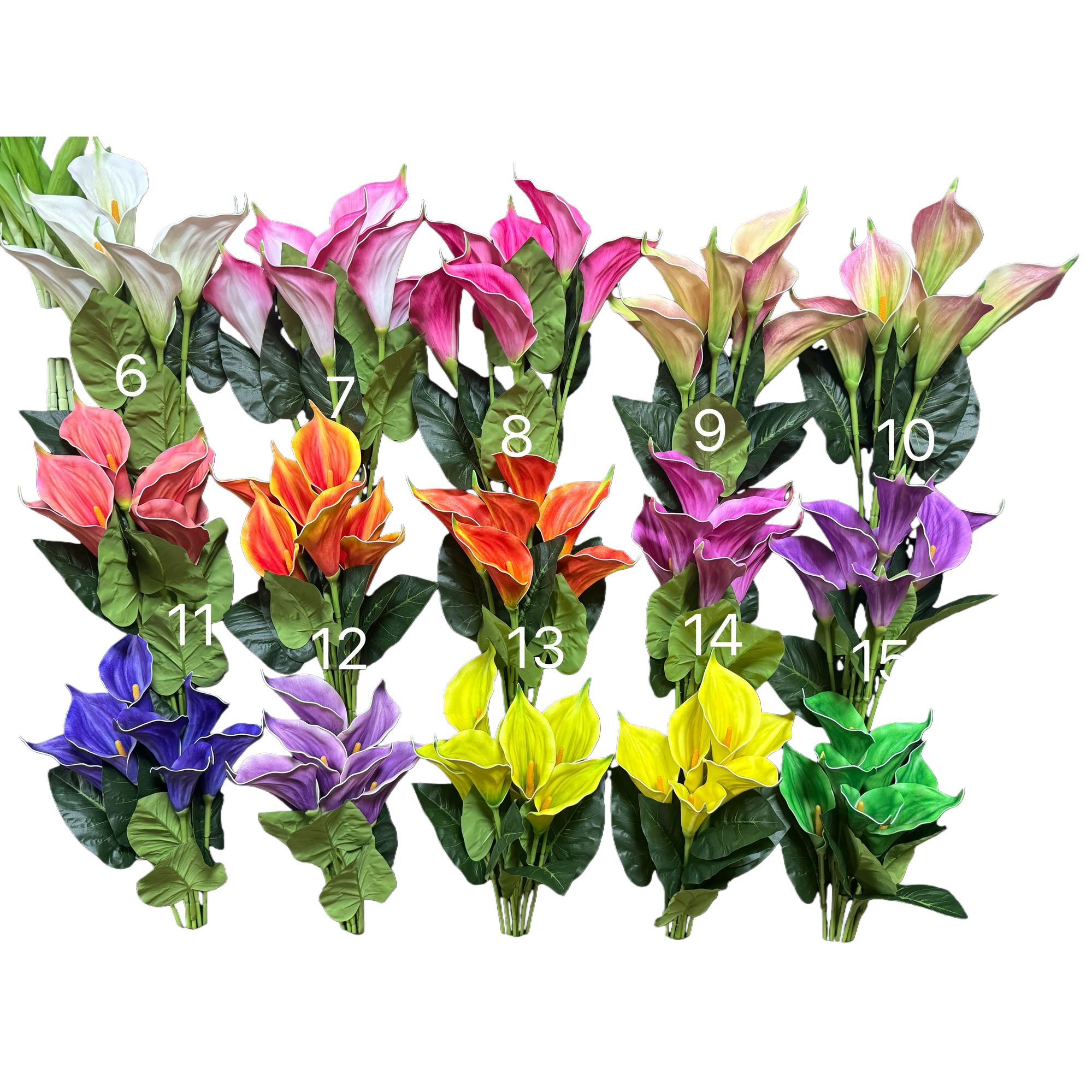 Colorful calla lily bouquets, free shipping for birthday and festival gifts Item Picture