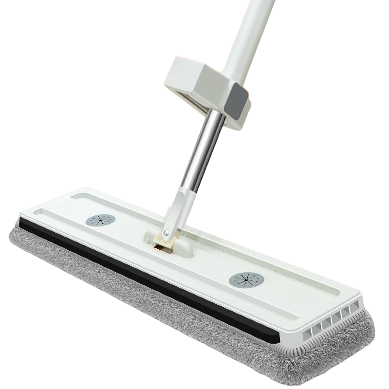 Grey fiber mop and mop set: Water-absorbing, quick-drying, hand-washable household cleaning tools Item Picture
