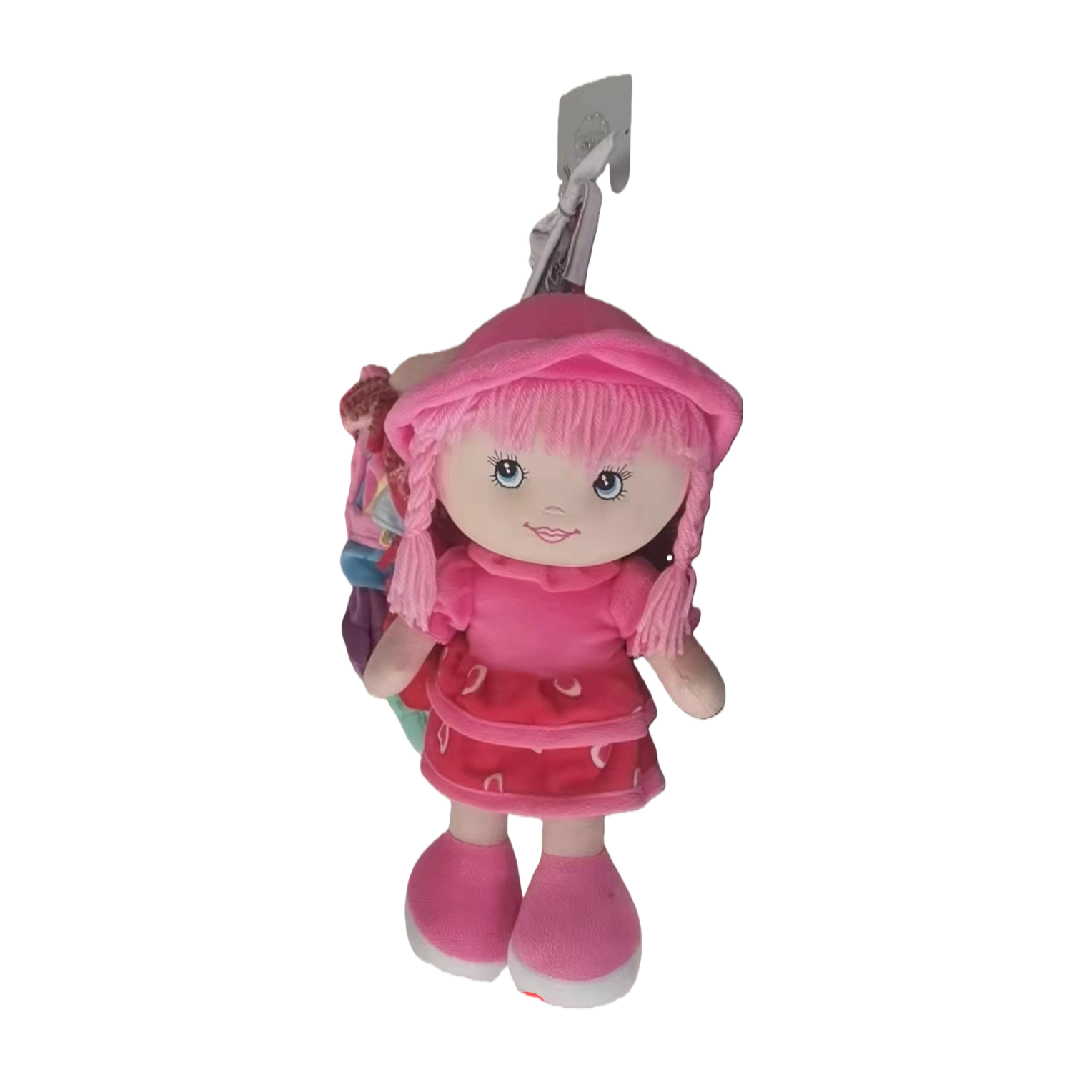 Pink doll plush toy, cute throw pillow, birthday gift for girls Item Picture