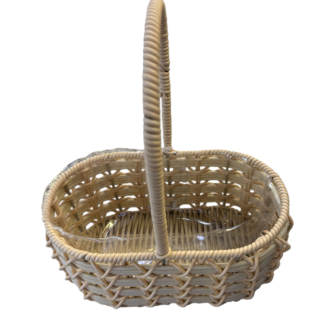 Beige hand-woven storage basket for home living room and bedroom storage basket Item Picture