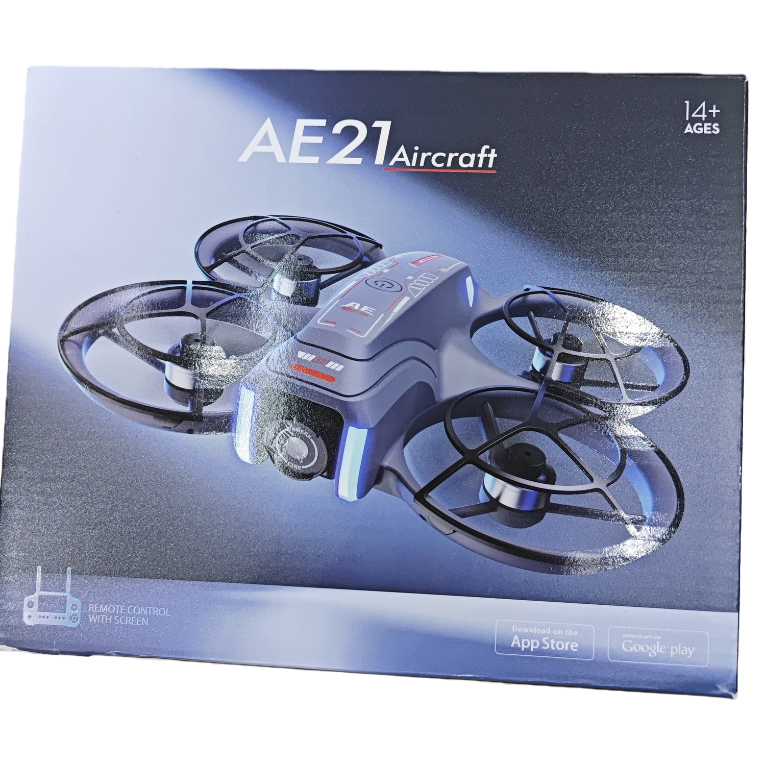 蓝黑无人机专用包装盒 防震耐磨收纳盒 适配多型号无人机白底实物图