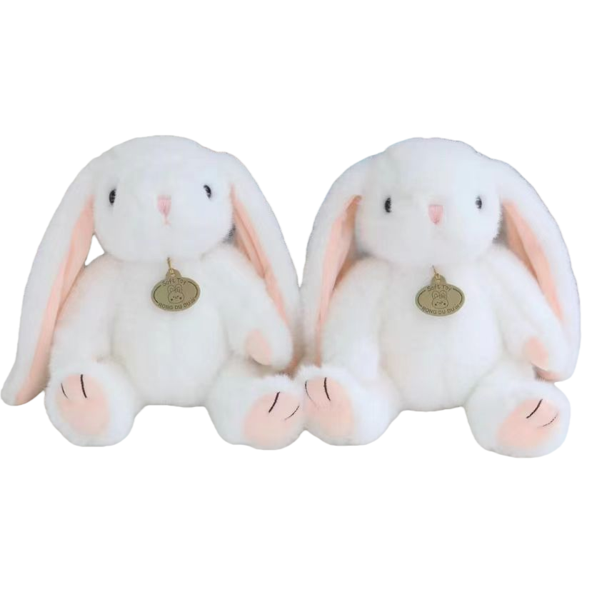 White plush rabbit dolls, cute and soft cushions, plush toys for home decoration Item Picture