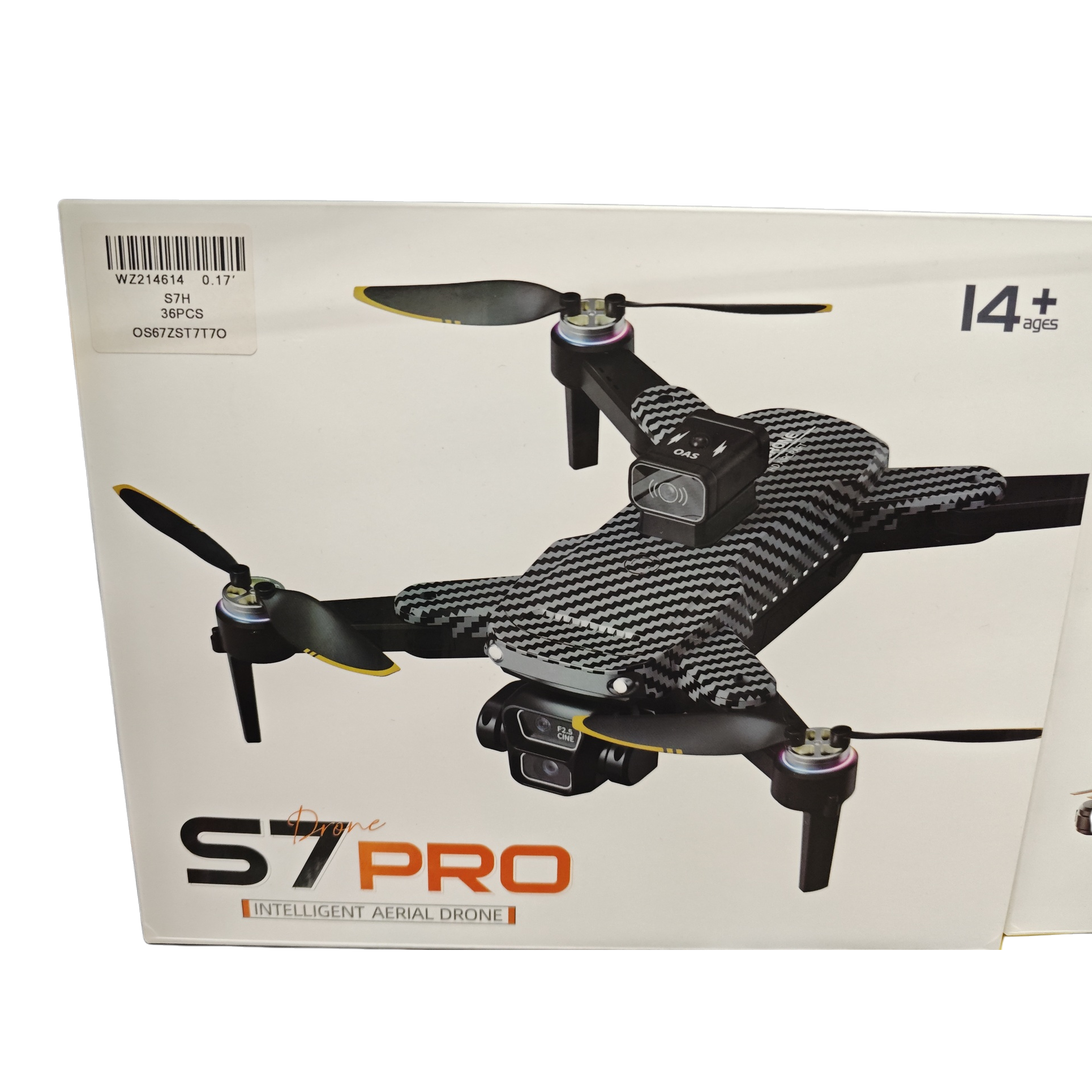 The S7 PRO smart aerial photography drone features a black and white wavy body and 4K high-definition GPS positioning Item Picture