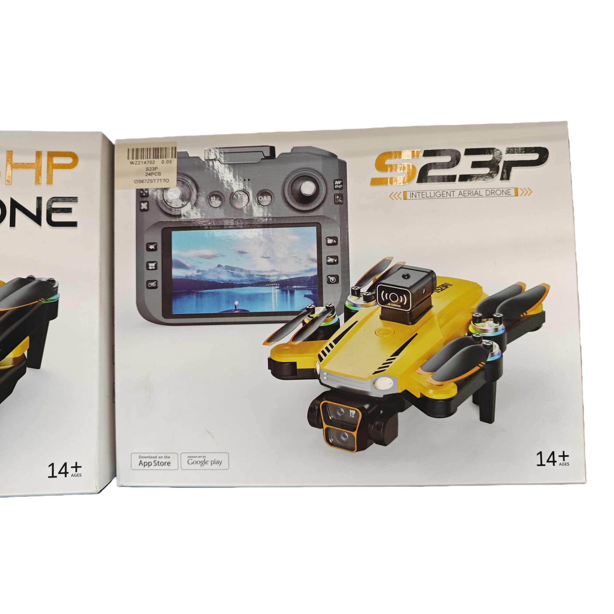 The yellow unmanned aerial vehicle (UAV) drone, 4K high-definition remote control aircraft, is foldable and portable Item Picture
