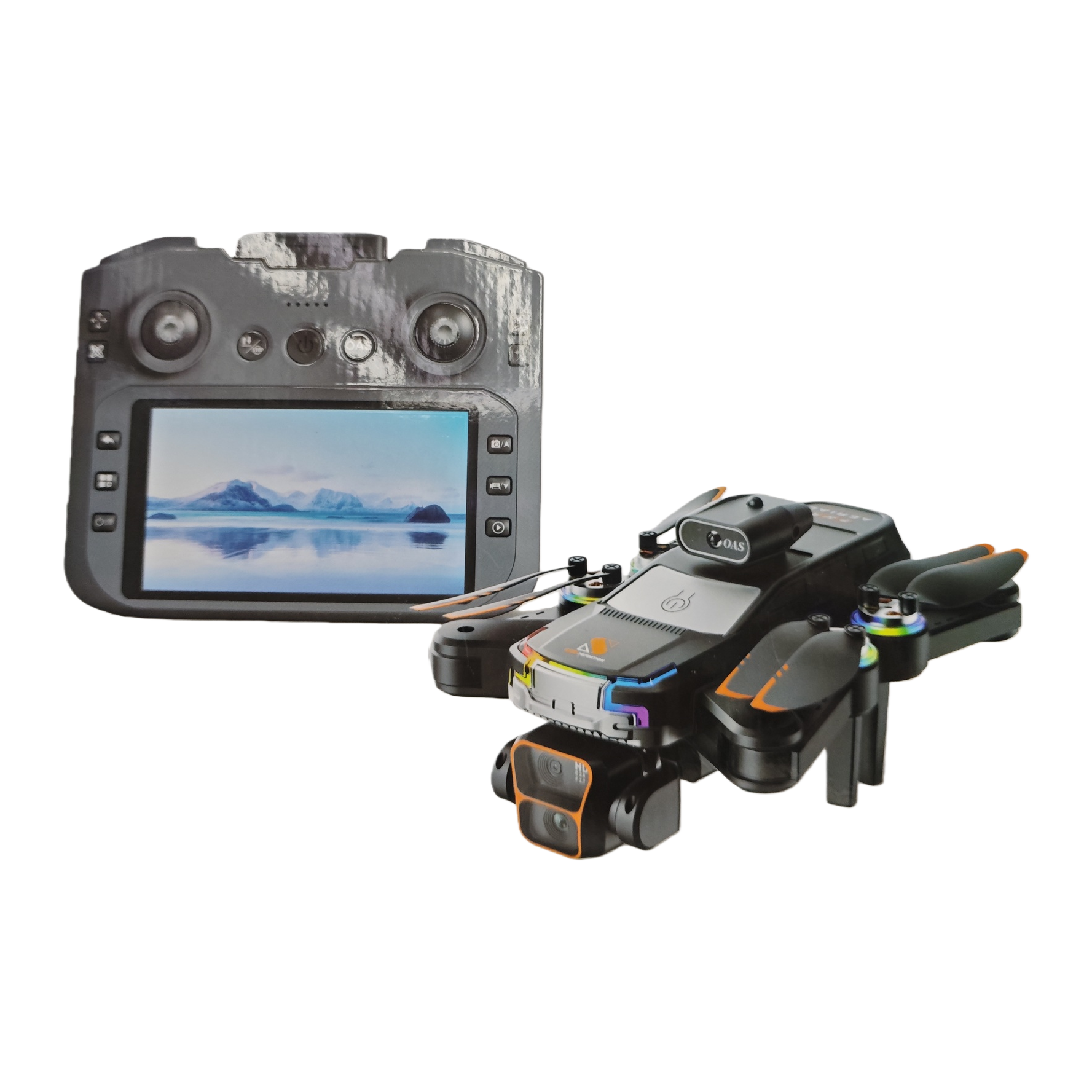 Black drone aerial photography, high-definition, stable, portable, foldable, intelligent remote control Item Picture