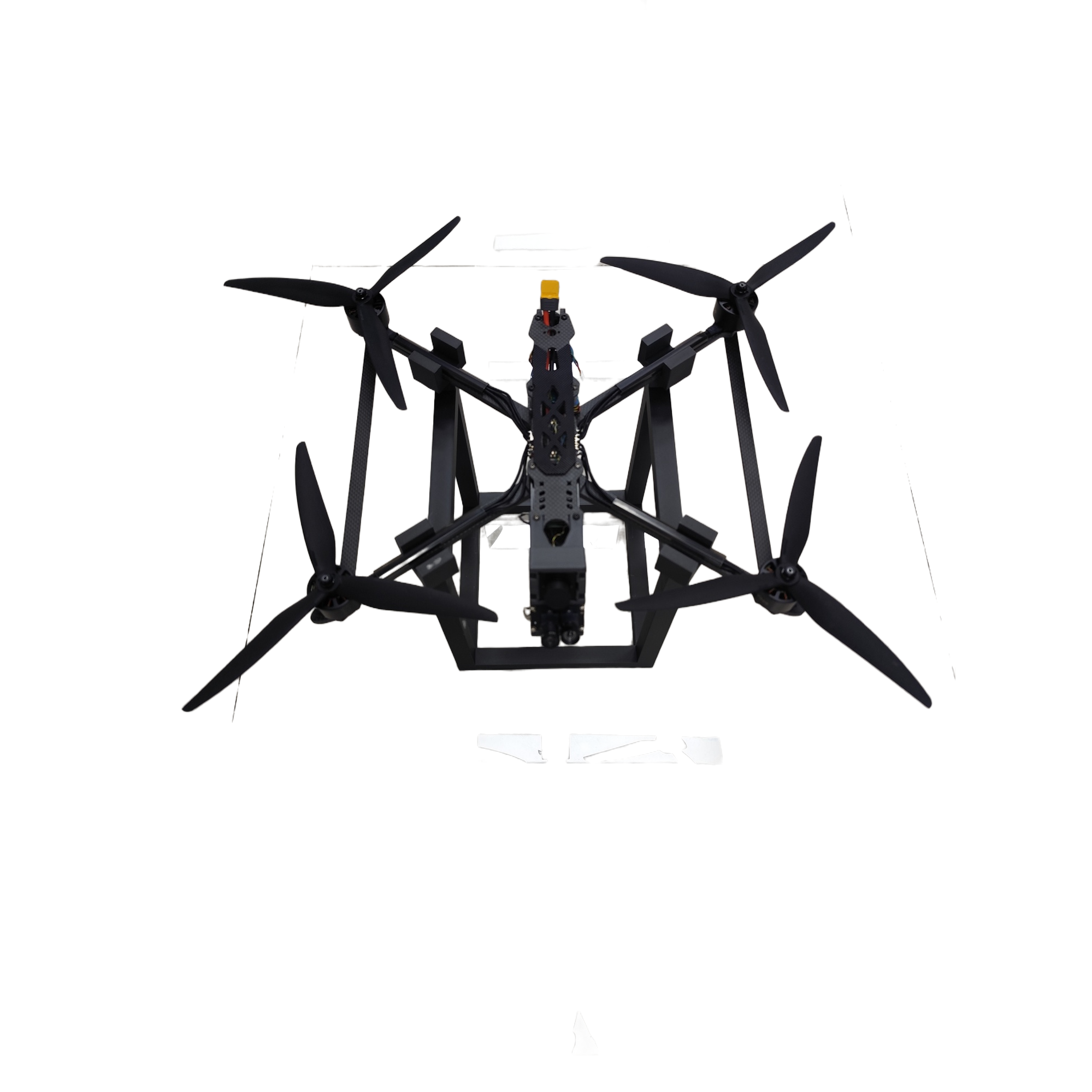 A black quadcopter drone with a carbon fiber body and a 500-meter image transmission 4K aerial photography device Item Picture