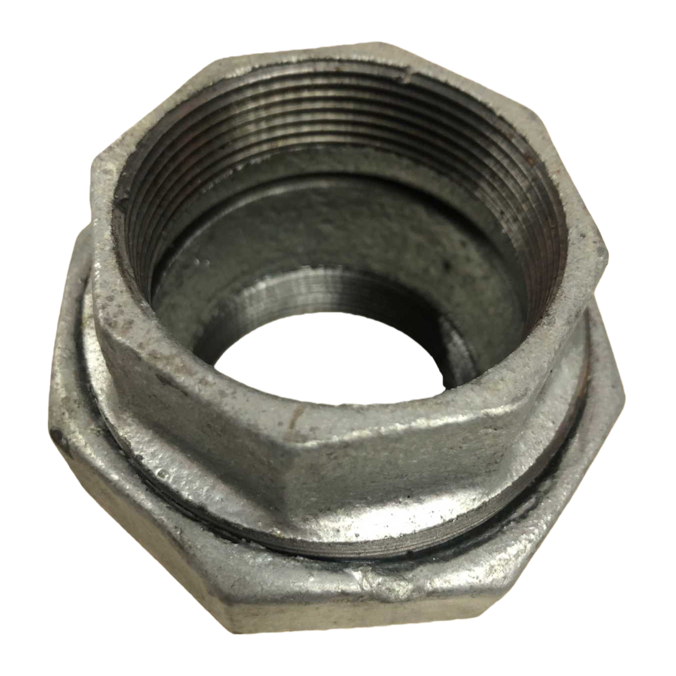 Grey hexagonal nut joint, stainless steel internal and external thread universal pipe fitting accessory 170533268 Item Picture