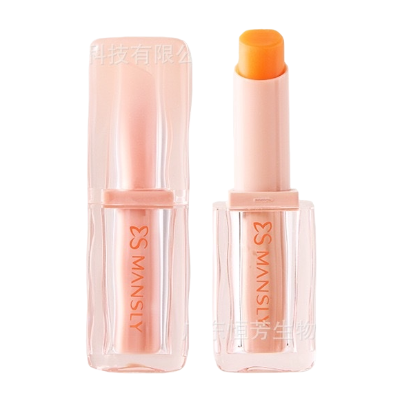 A new lip makeup product with a pink lipstick tube that is smooth, moisturizing, color-changing and long-lasting Item Picture