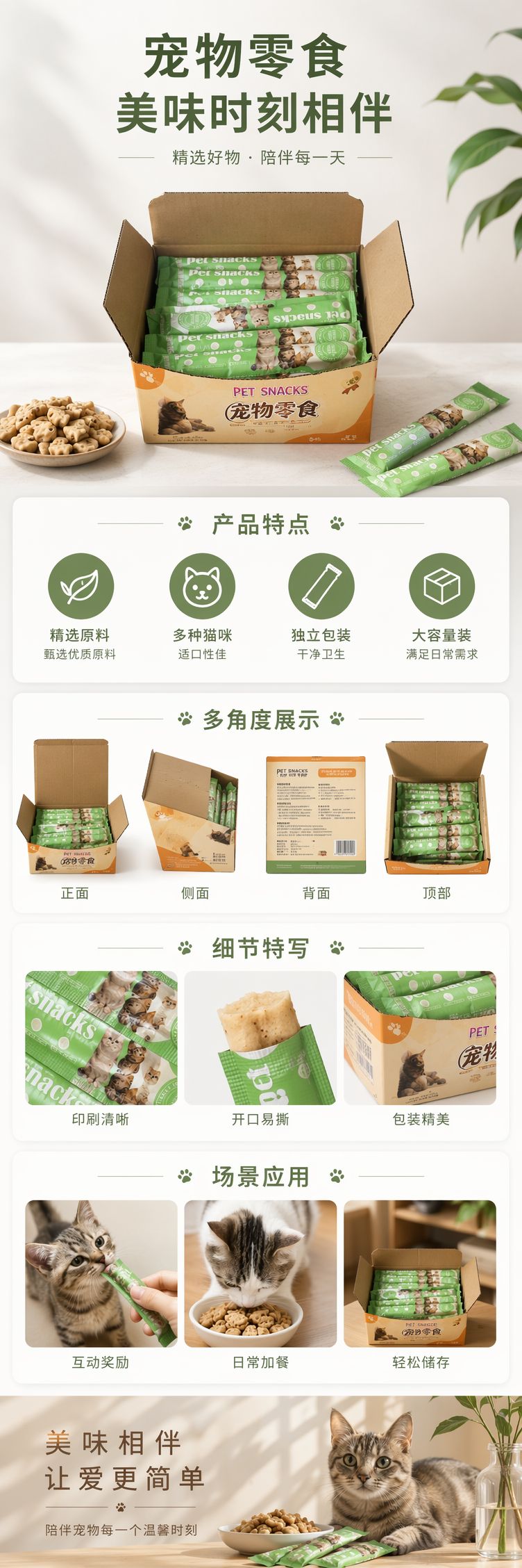绿色包装宠物零食天然无添加狗狗猫咪磨牙洁齿 pic 1