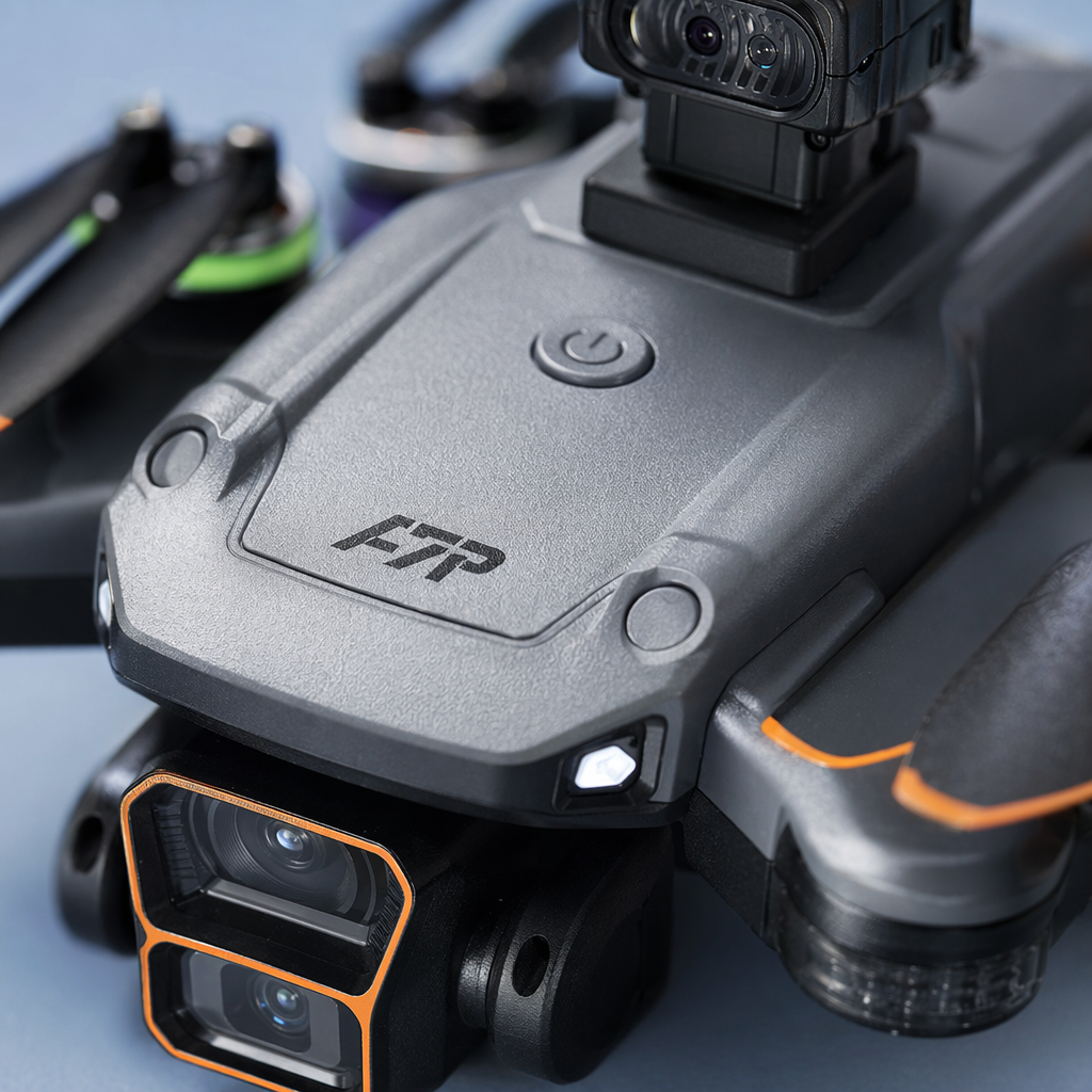Blue packaging box for A7P PRO drone remote control with screen Application Scenario