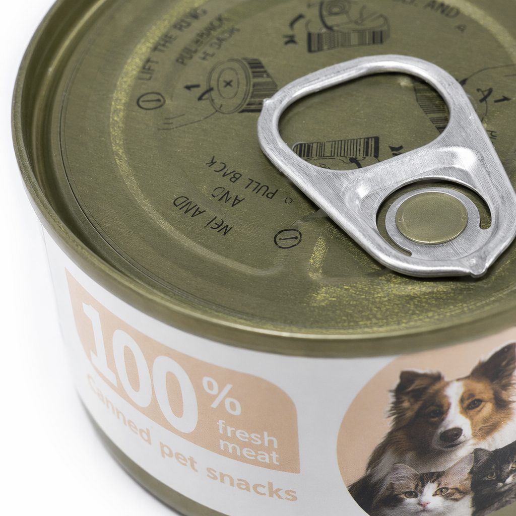 Silver pull ring canned food, corrosion-resistant, sealed and easy to open, food-grade aluminum packaging Application Scenario