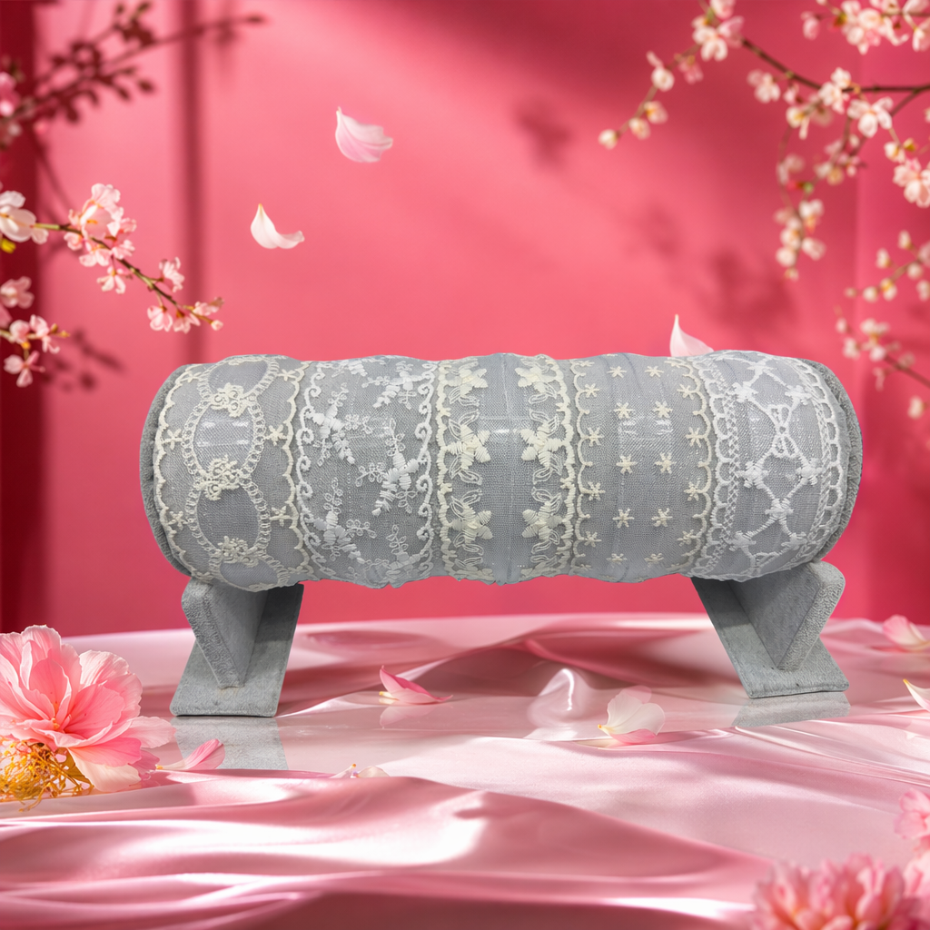 White lace lace rolled fabric for home decoration, DIY hand-cut fabric Specification image