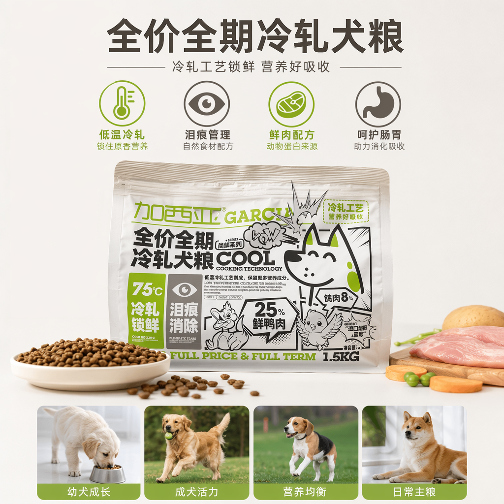 白色包装袋狗粮宠物干粮通用型成犬幼犬专用