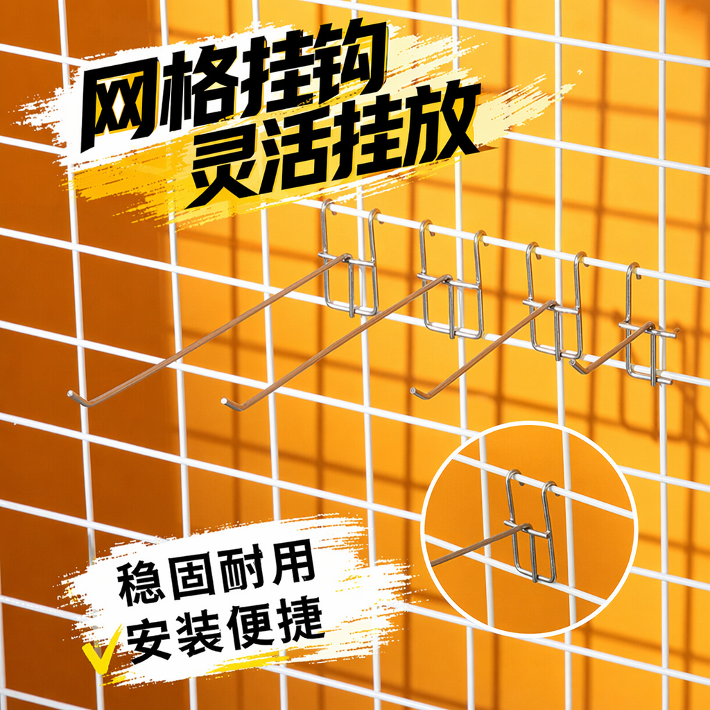 金属挂钩强力承重免打孔浴室厨房用多功能可调节细节图