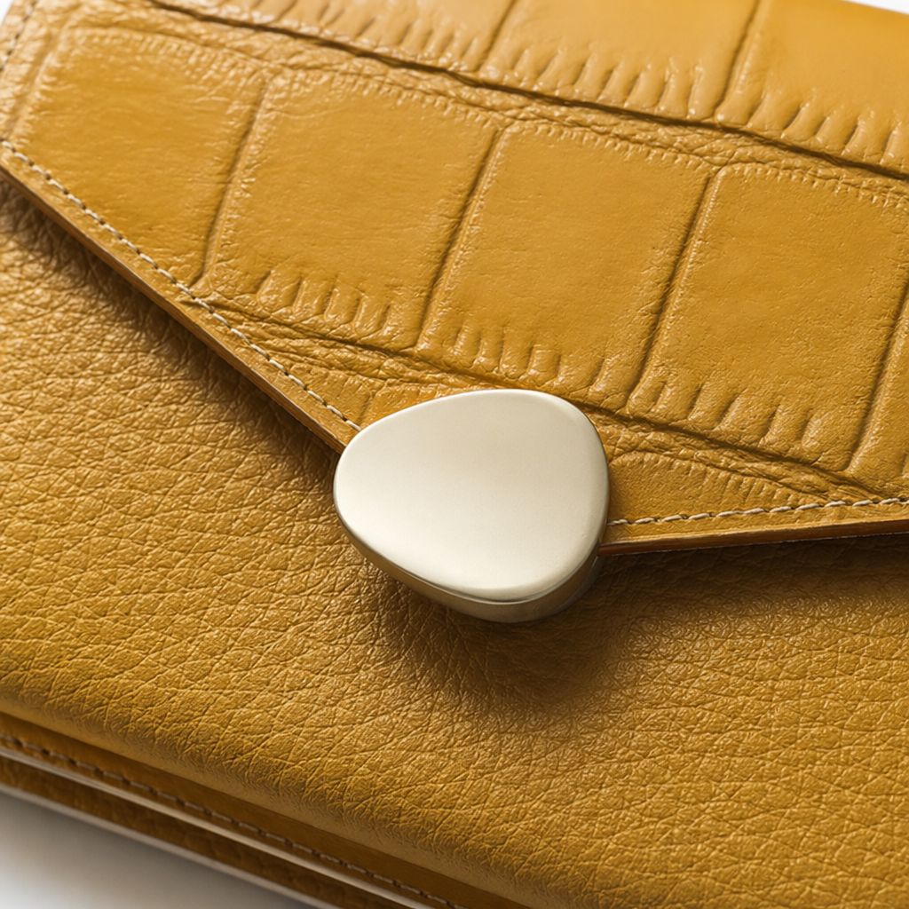 Yellow crocodile-patterned leather wallet, a long genuine leather wallet for women, simple and fashionable Application Scenario