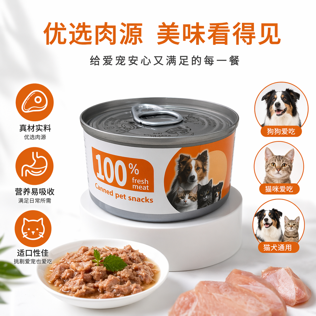 银色罐头装食品礼盒装精致金属罐包装