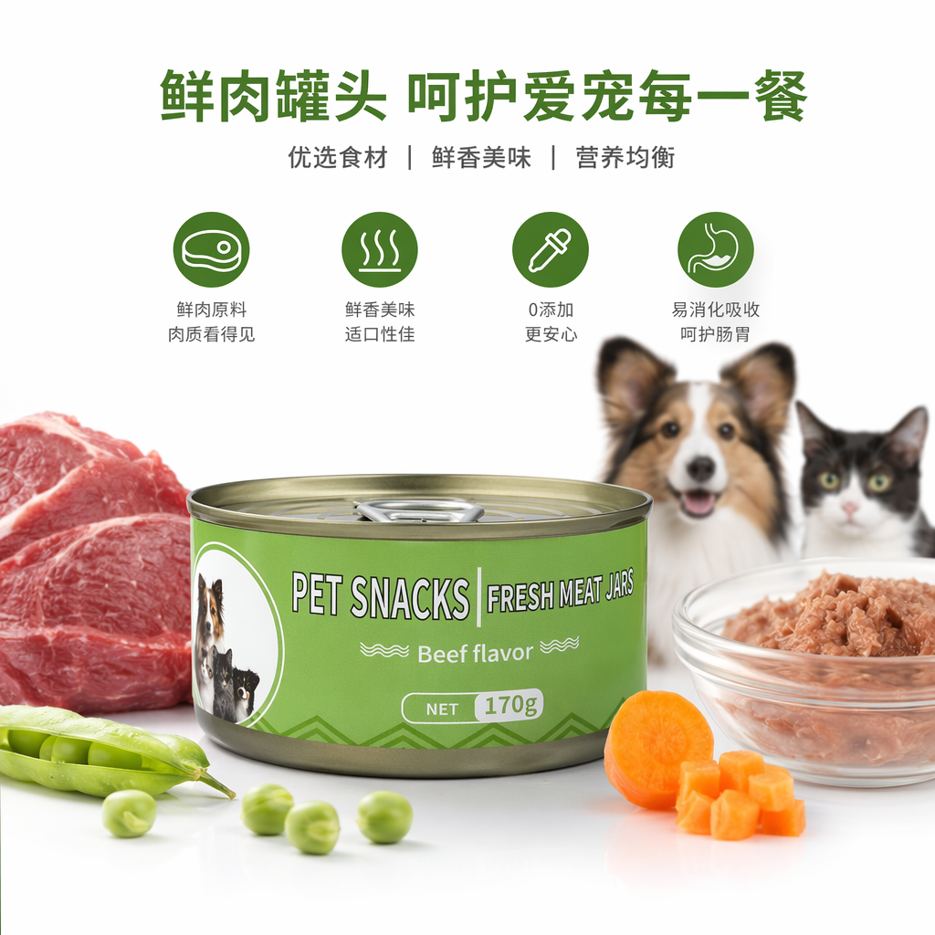 绿色标签罐头食品 天然无添加营养美味即食装图