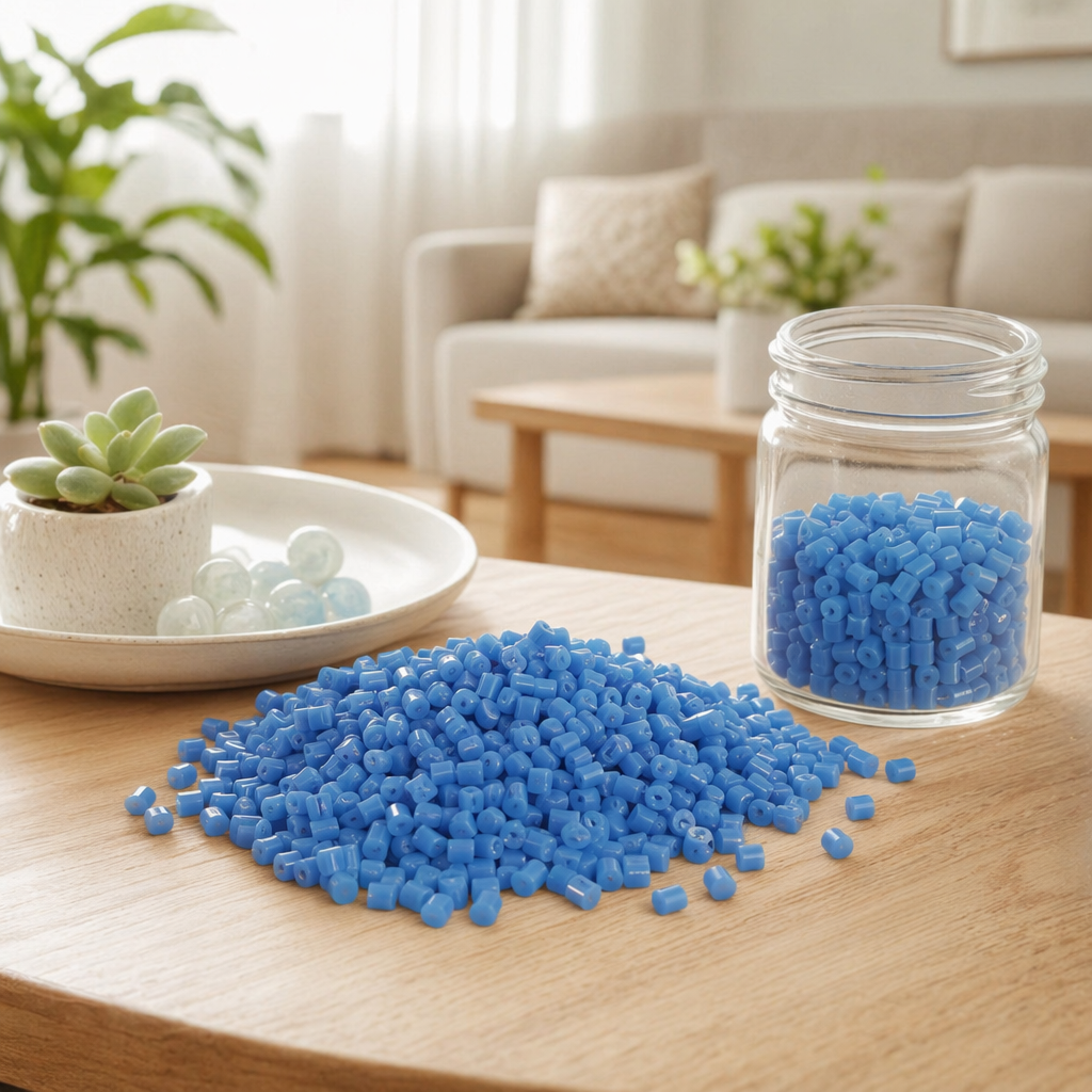 Blue plastic granules, industrial-grade PP polypropylene granules, 25kg bags details Picture