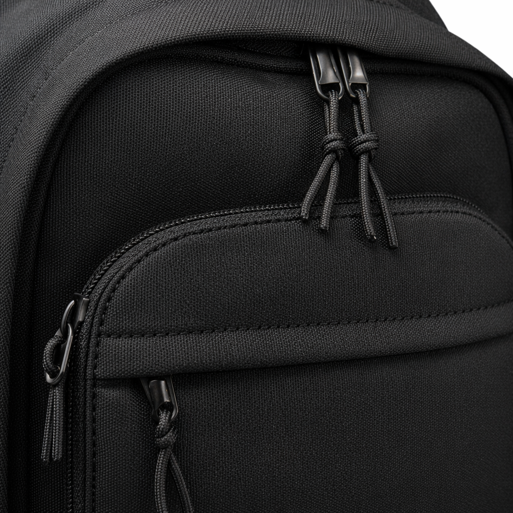 Black simple business casual backpack, suitable for both men and women, lightweight and large-capacity for commuting and travel Application Scenario