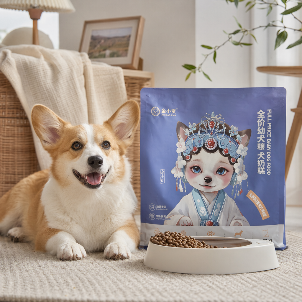 Blue packaged dog food, natural and grain-free, is a nutritionally balanced pet food specially designed for adult dogs details Picture