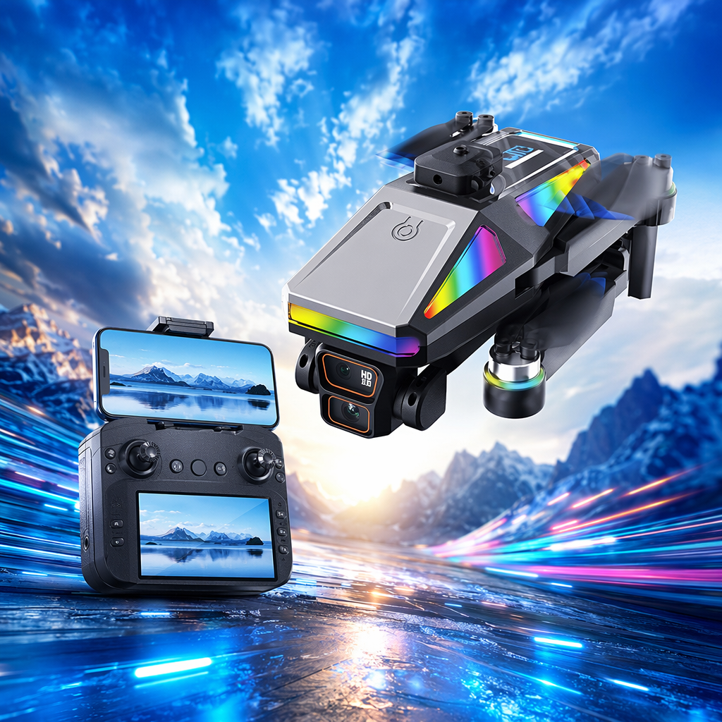 High-definition real photos of the blue packaging box drone product are suitable for display on e-commerce detail pages Specification image