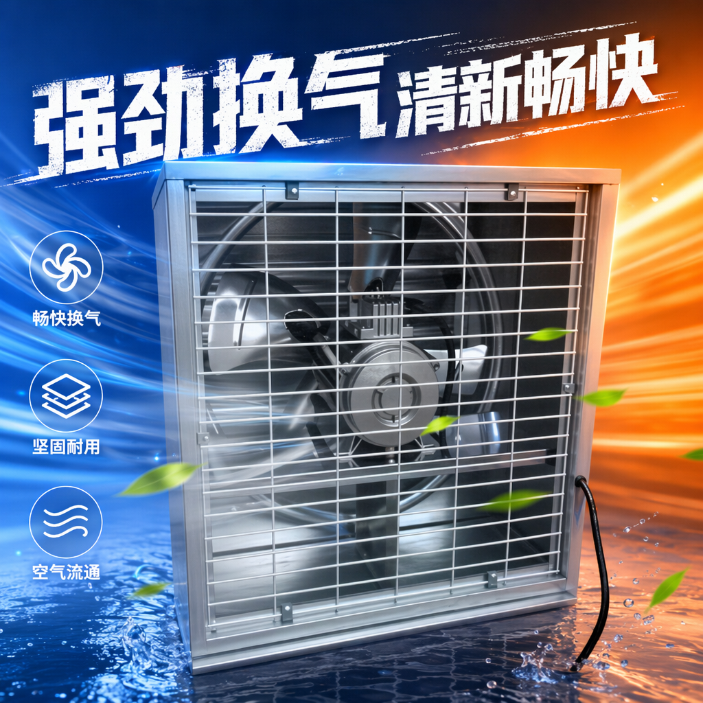 灰色金属防护罩风扇 家用静音防尘散热降温 Specification image