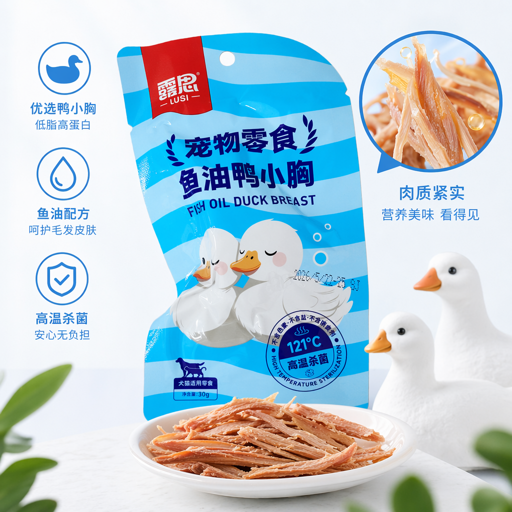 蓝色包装袋宠物零食鸡肉干狗狗猫猫磨牙零食