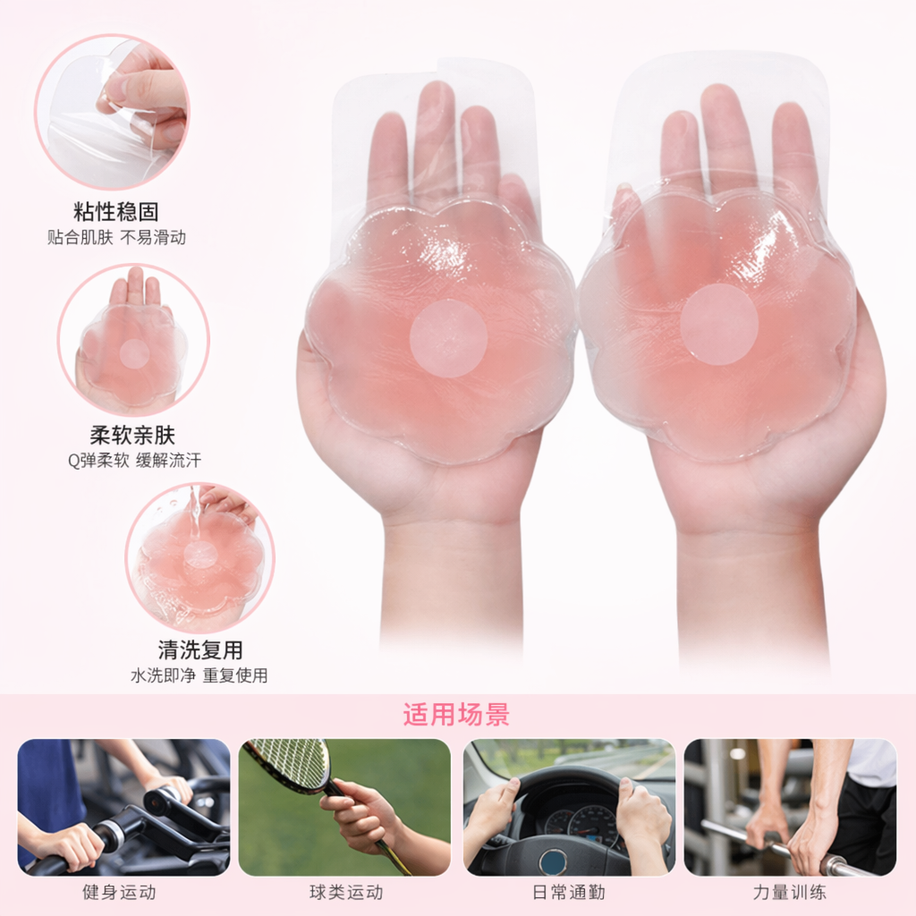 透明硅胶花朵形胸贴 无痕隐形聚拢舒适透气