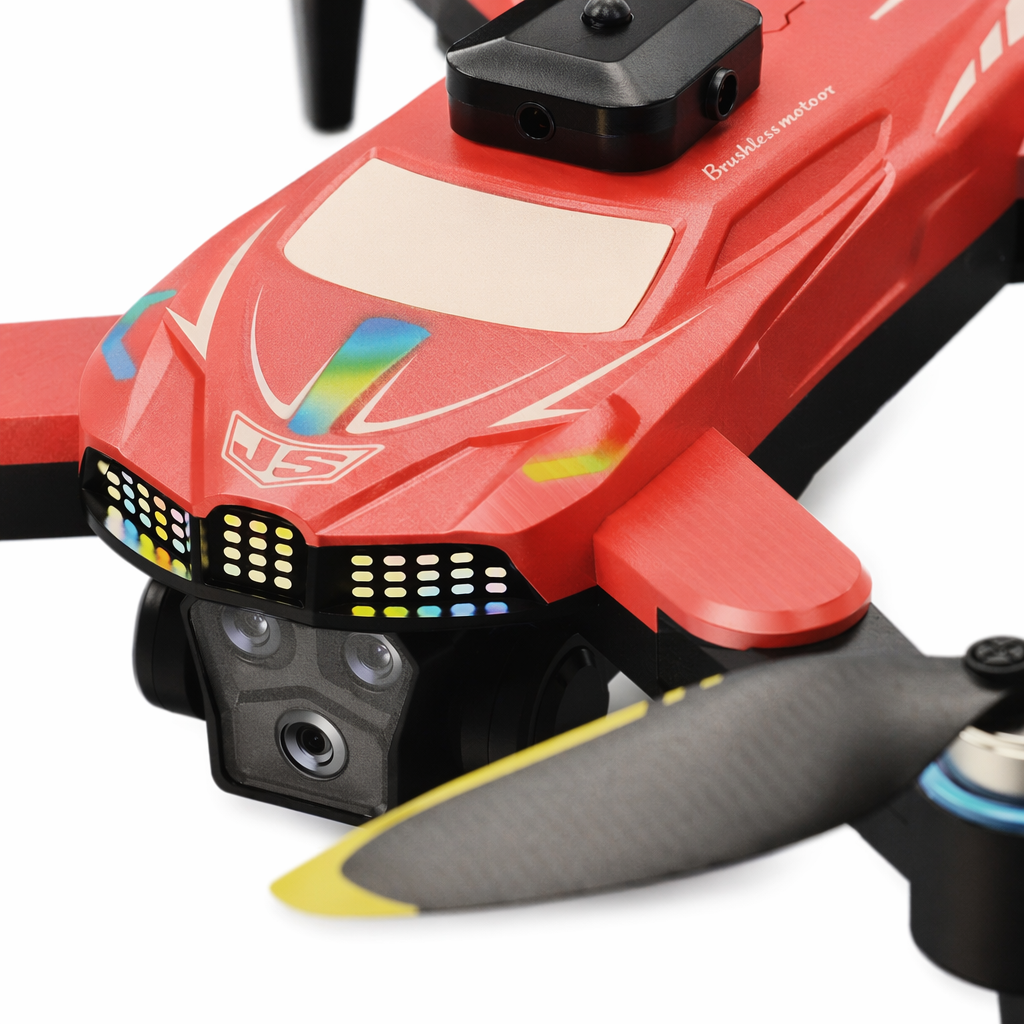 The red drone aerial photography device features a 4K high-definition remote control aircraft with a portable folding design Application Scenario