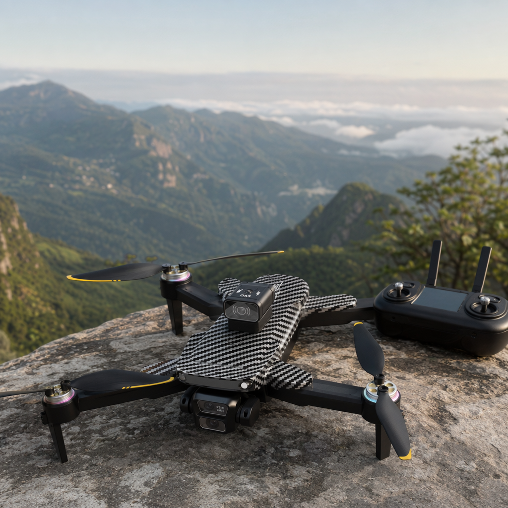 The S7 PRO smart aerial photography drone features a black and white wavy body and 4K high-definition GPS positioning details Picture
