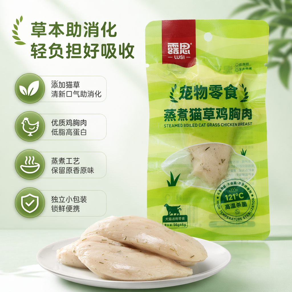 绿色包装袋宠物零食天然无添加狗狗猫咪通用