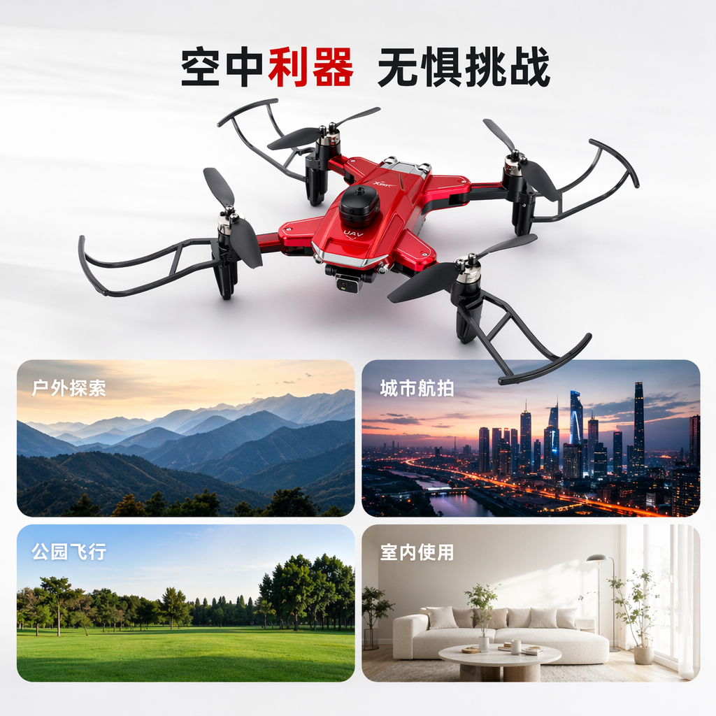红色无人机专用包装盒 防震抗压便携收纳礼盒