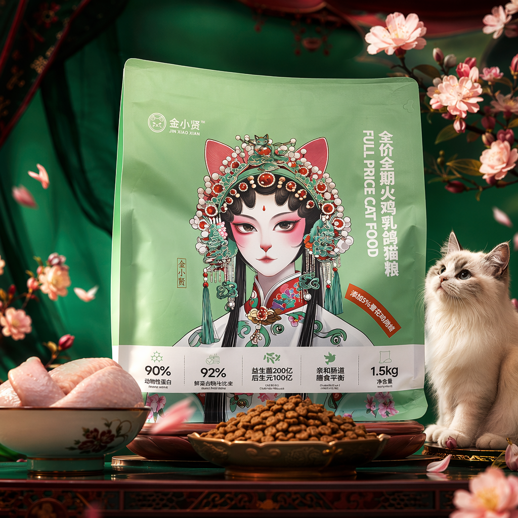 绿色猫粮袋装天然配方猫咪主食营养均衡 Specification image