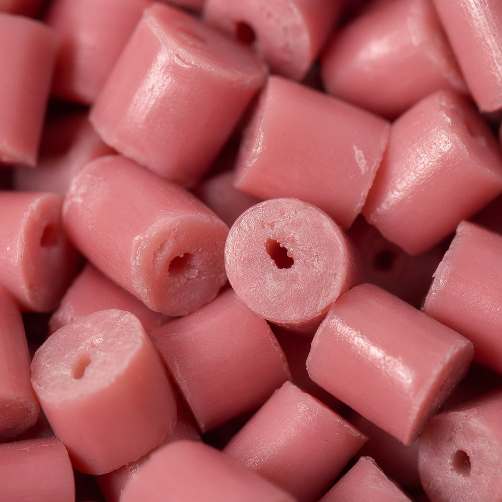 DIY pink plastic pellets, eco-friendly and non-toxic 3mm round beads Application Scenario
