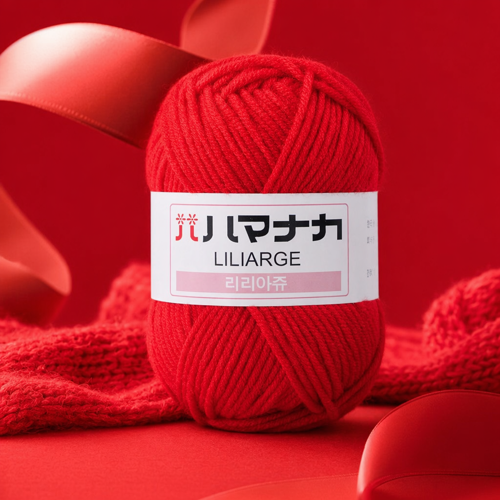 Red yarn balls, hand-woven yarn balls, yarn balls, DIY hand-made materials Specification image