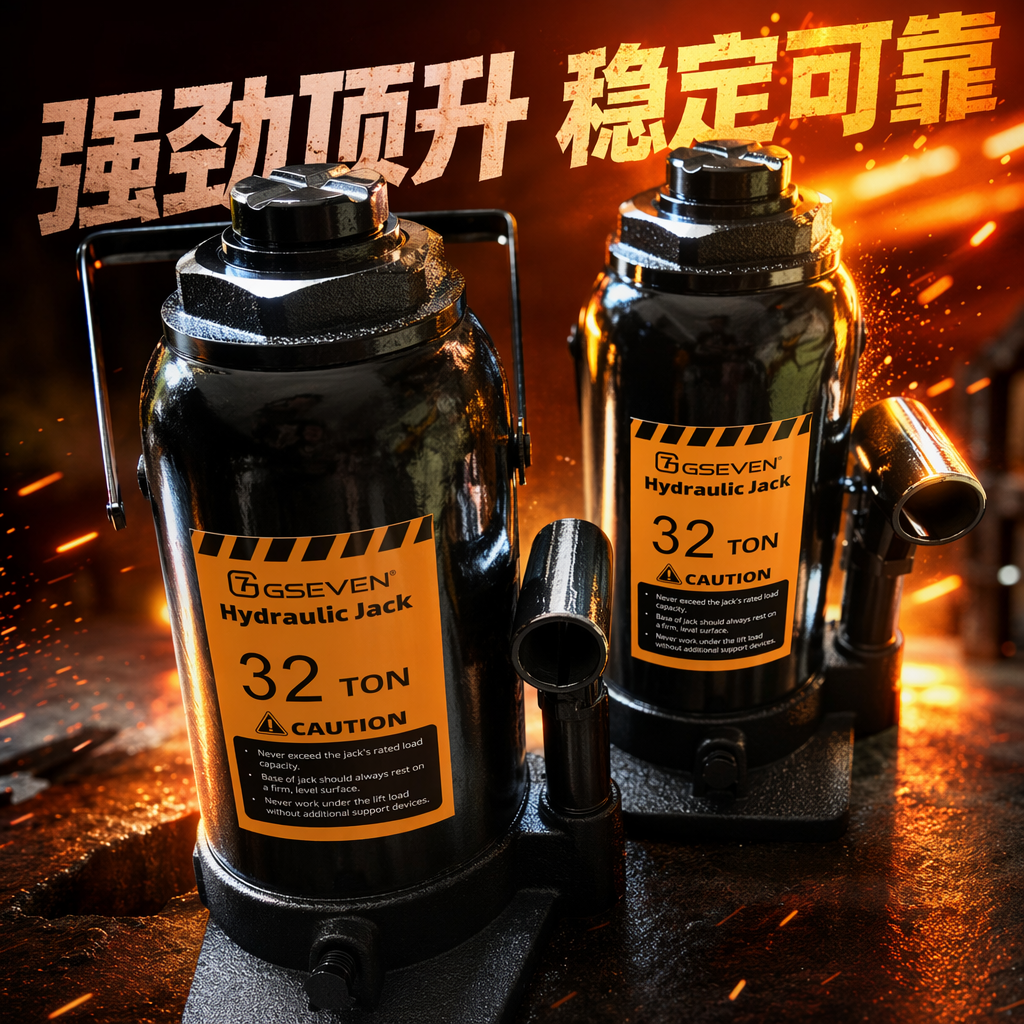 Black hydraulic jack, 3-ton manual horizontal car maintenance lifting tool Specification image