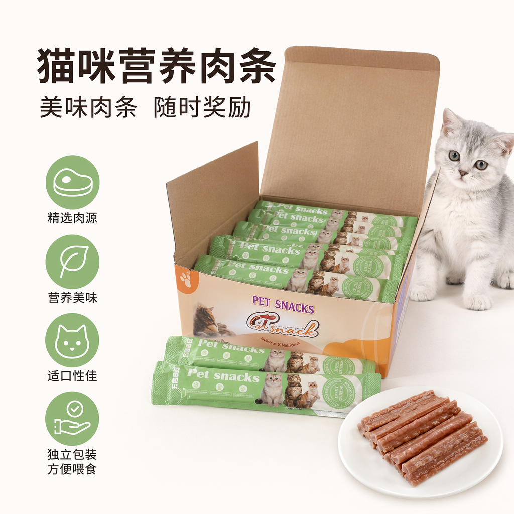绿色包装宠物零食天然无添加狗狗猫咪磨牙洁齿
