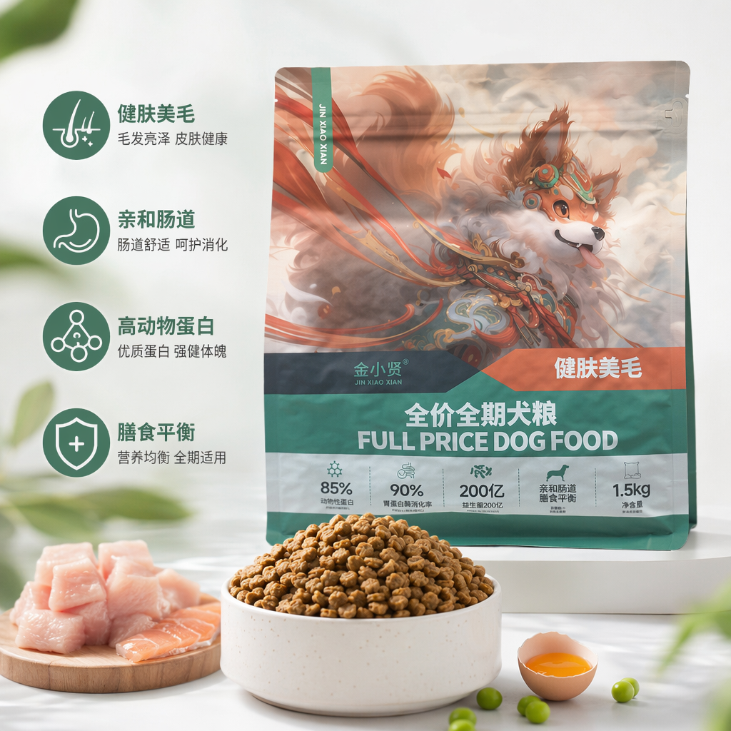 彩色包装袋狗粮宠物专用营养均衡干粮
