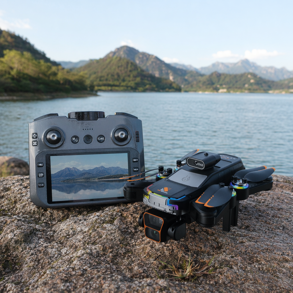 Black drone aerial photography, high-definition, stable, portable, foldable, intelligent remote control details Picture