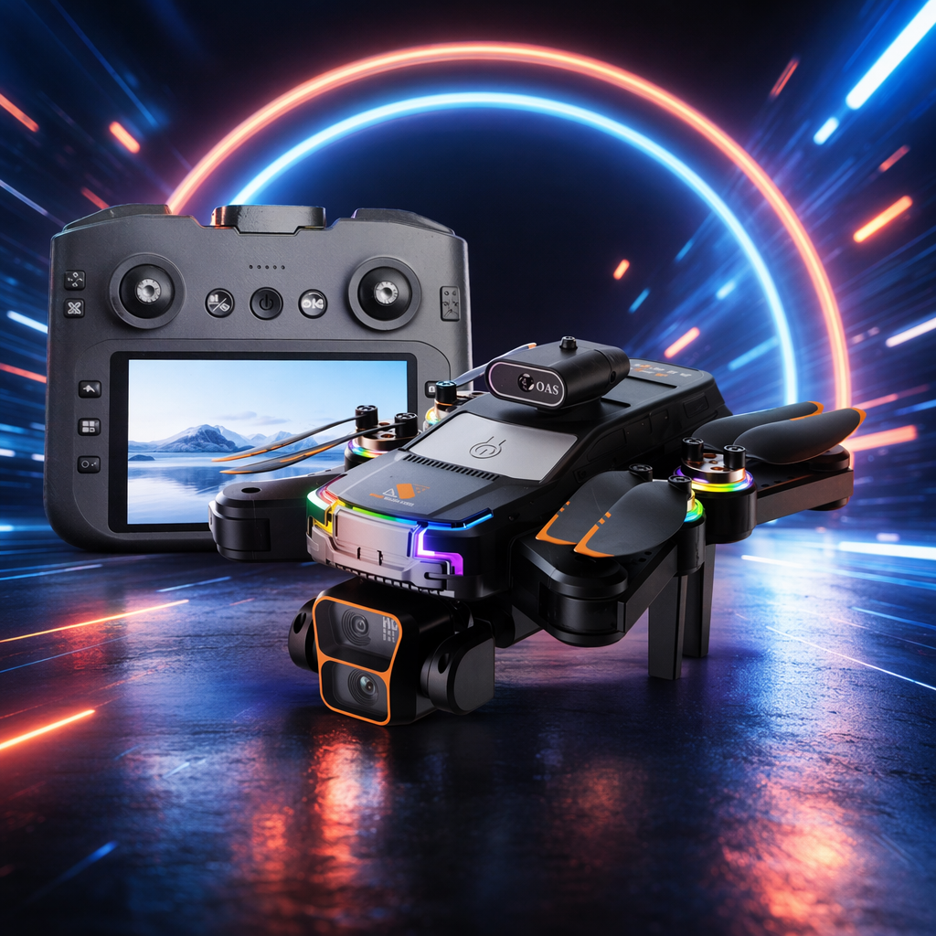 Black drone aerial photography, high-definition, stable, portable, foldable, intelligent remote control Specification image