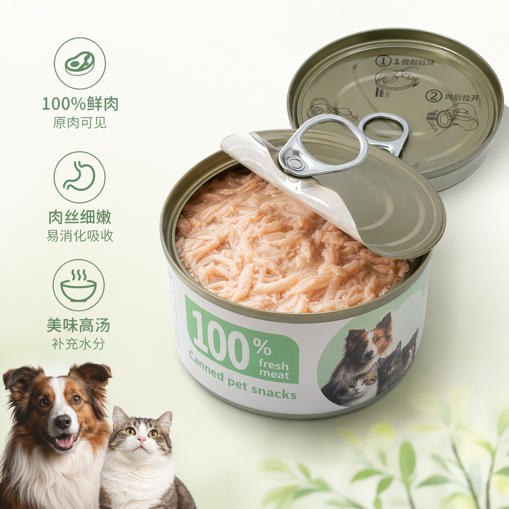Green canned food Tomato Beef flavor 320g non-fried low-fat ready-to-eat portable set