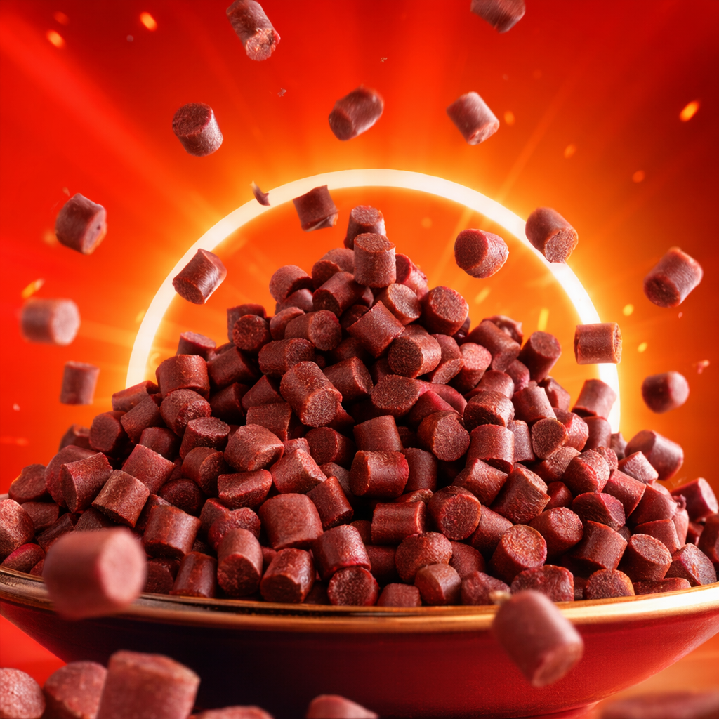 Red granular plastic particles, industrial-grade PP polypropylene raw material, 25kg per bag Specification image