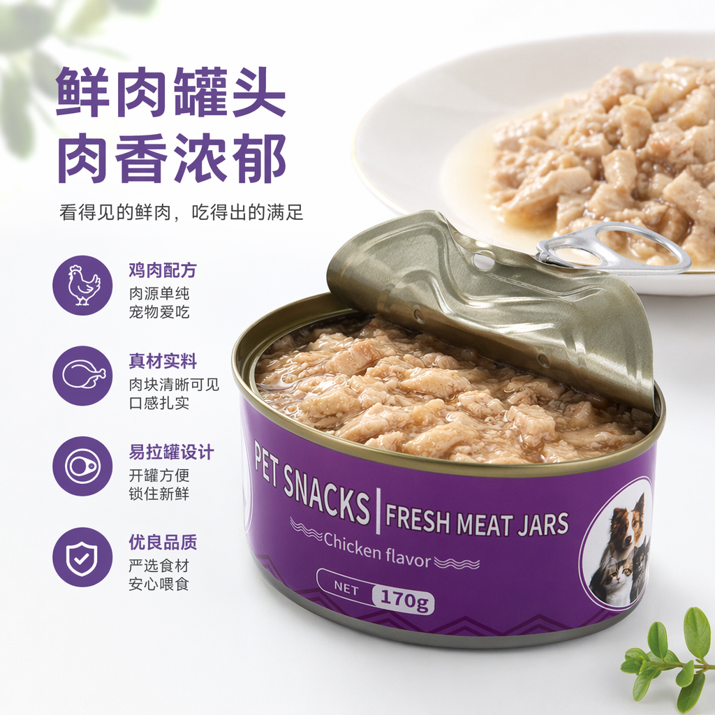 紫色水果罐头食品 甜润多汁 开罐即食 家庭装便携装