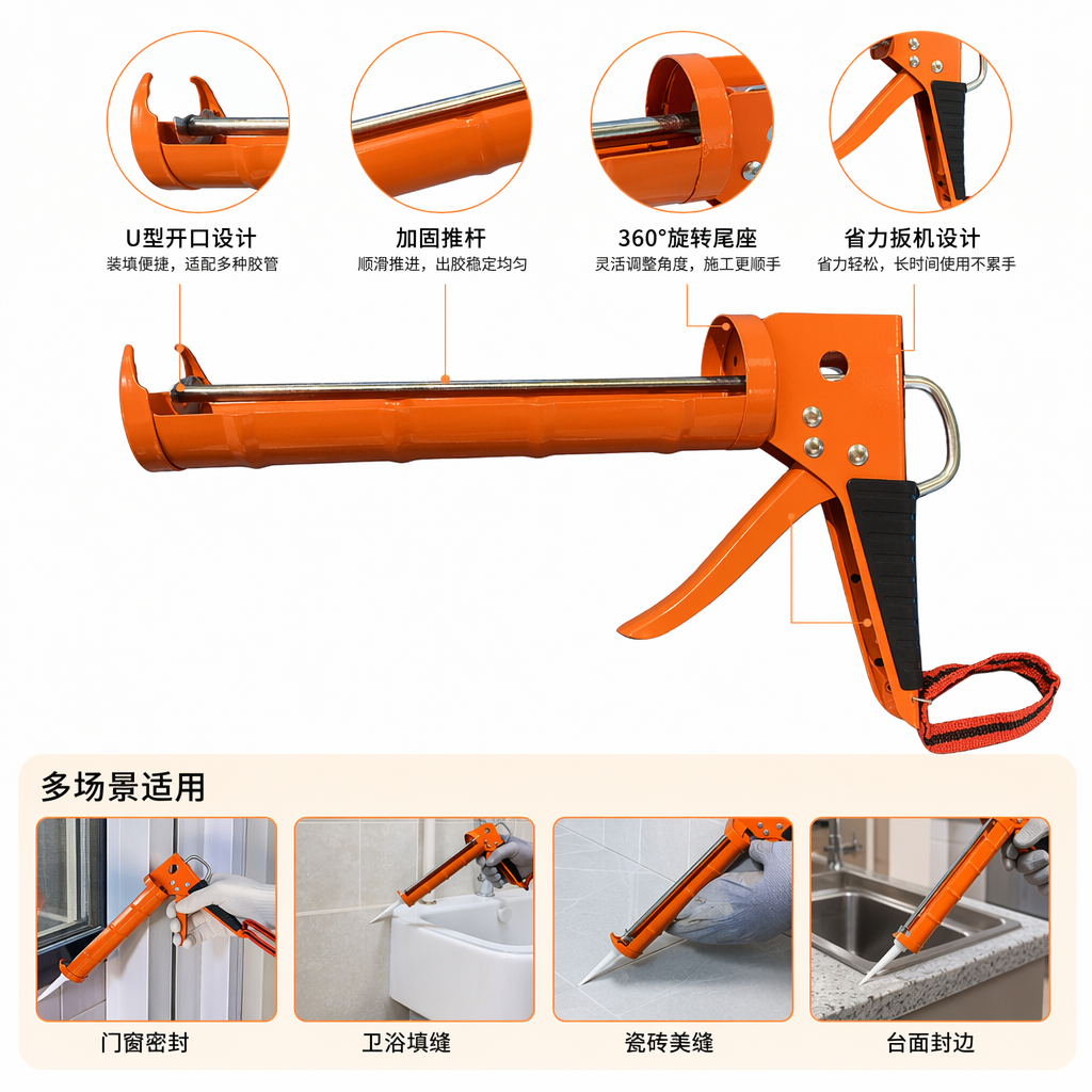 Orange glue gun, manual hot melt glue gun, portable industrial grade glue gun Orange glue gun, manual hot melt glue gun, portable industrial grade glue gun